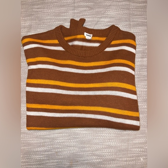 Garage Brown Striped Cropped Sweater Size P/S (XS/S) - Picture 6 of 6